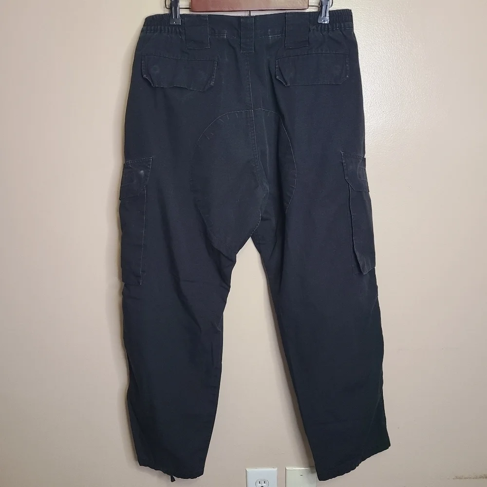 LA Police Gear Men's Elastic Basic Operator Cargo Pants Black
